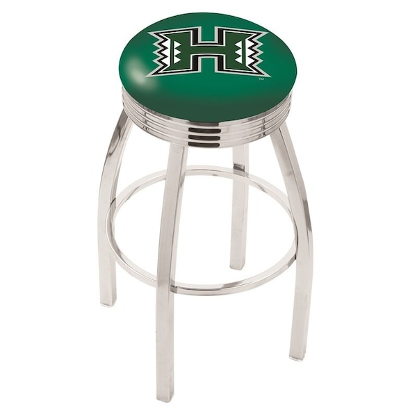 Holland Bar Stool Co 25" Chrome Hawaii Swivel Bar Stool, Accent Ring - L8C3C25HAWAII