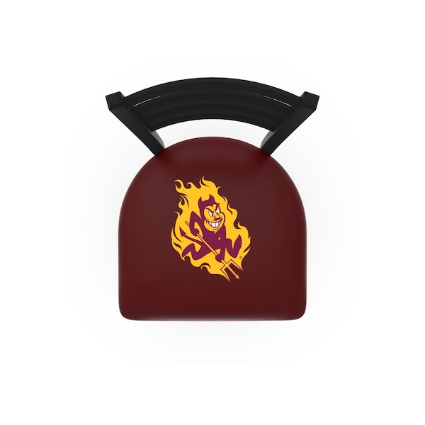 Holland Bar Stool Co 30" Blk Wrnkl Arizona State Station Bar Stool, Ladder Back, Sparky Logo - L00430ARIZST-S