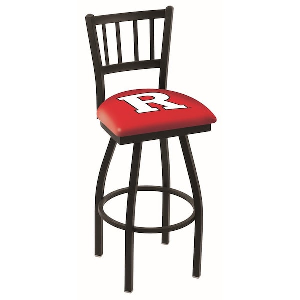Holland Bar Stool Co 25" Blk Wrinkle Rutgers Swivel Bar Stool, Jailhouse Back - L01825RUTGER