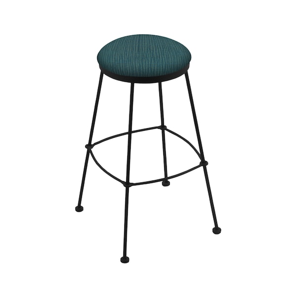 Holland Bar Stool Co 30" Stationary Bar Stool, Black Wrinkle, Graph Tidal Seat - 303030BW022