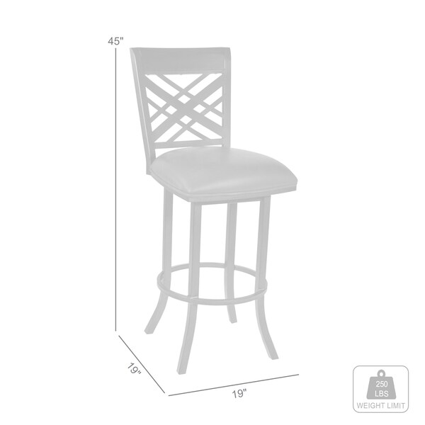 Armen Living Tahiti 30" Barstool in Auburn Bay finish with Brown Pu upholstery - LCTA30BABR