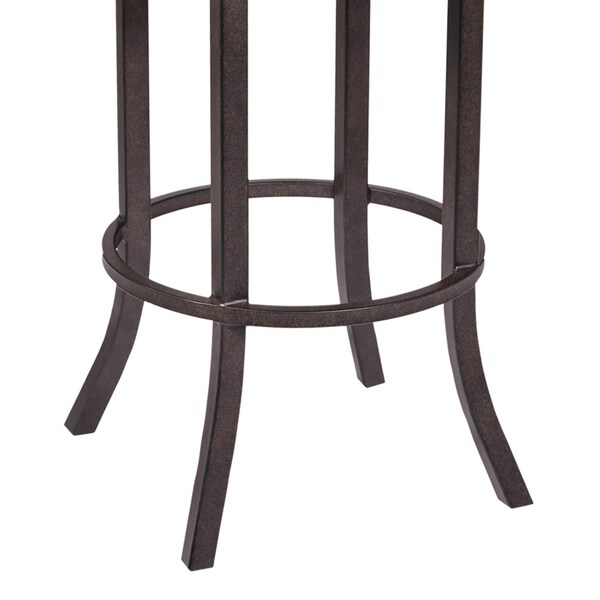 Armen Living Tahiti 30" Barstool in Auburn Bay finish with Brown Pu upholstery - LCTA30BABR