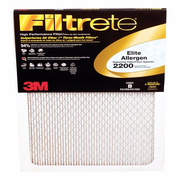 3M 20x25x1 Filtrete Pleated Air Filter, MERV 13 - EA03DC-6