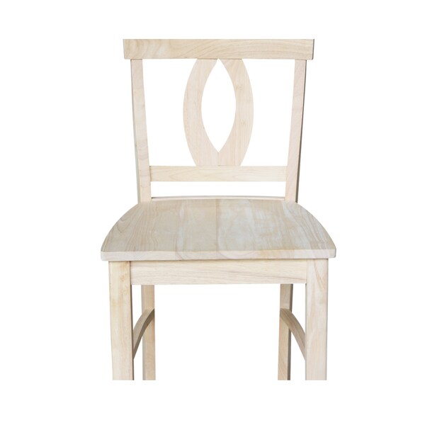 International Concepts Verona Bar Height Stool, 30" Seat Height, Unfinished - S-1703