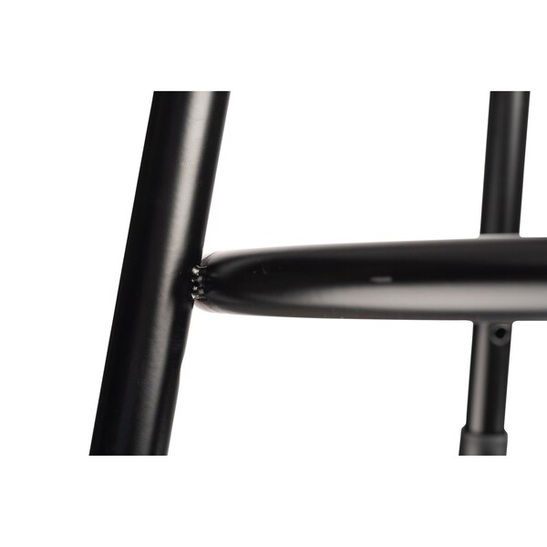 National Public Seating Blk Hardboard Stool Back, Stationary, 30 - 6230B-10