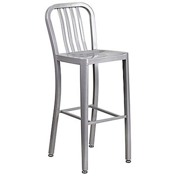 Alston Quality Alston Quality FM2700-30S 30 in. Metal Dining Counter Stool; Silver - FM2700-30S