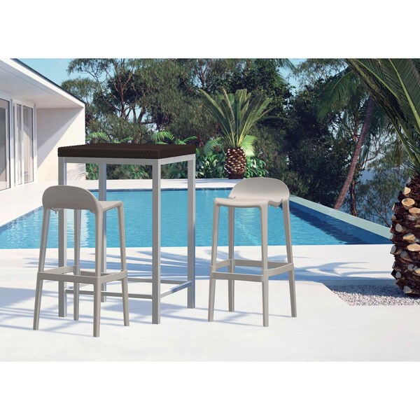 Lagoon Indoor and Outdoor Joyous Resin Bar Stool, 2PK - 7057G6-BBLGS