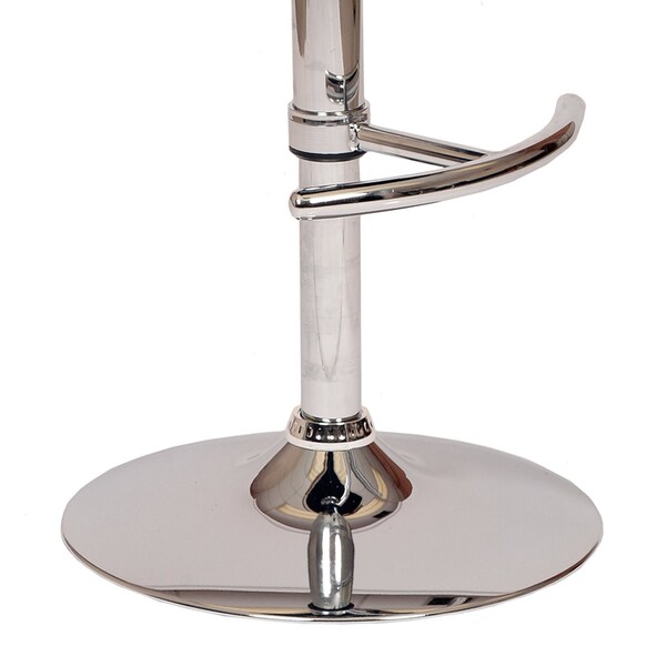 Armen Living Malibu Swivel Barstool In Cream PU/ Walnut Veneer and Chrome Base - LCMASWBACRWA