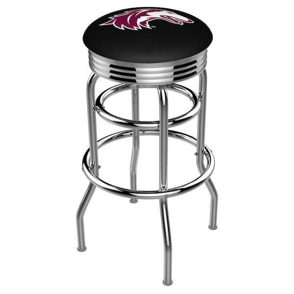 Holland Bar Stool Co 30" Chrome 2-Ring Southern Illinois Swivel Bar Stool, Accent Ring - L7C3C30SOUILL