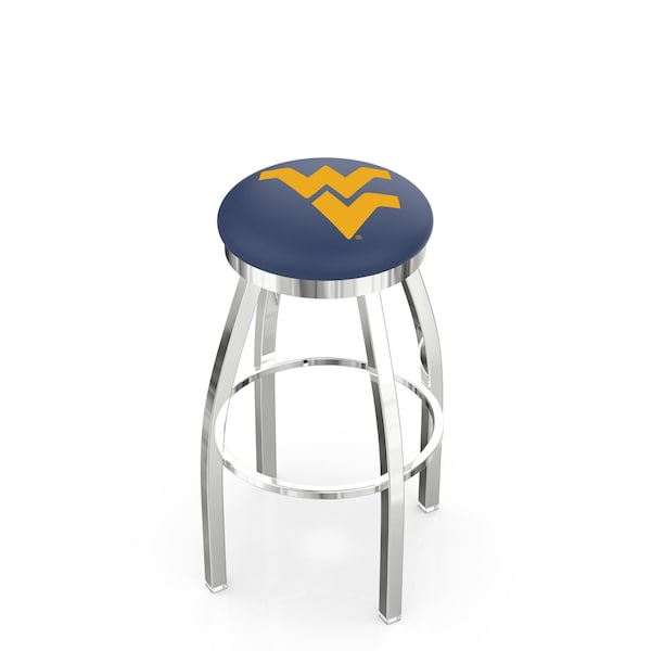 Holland Bar Stool Co 30" Chrome West Virginia Swivel Bar Stool, Accent Ring - L8C2C30WESTVA