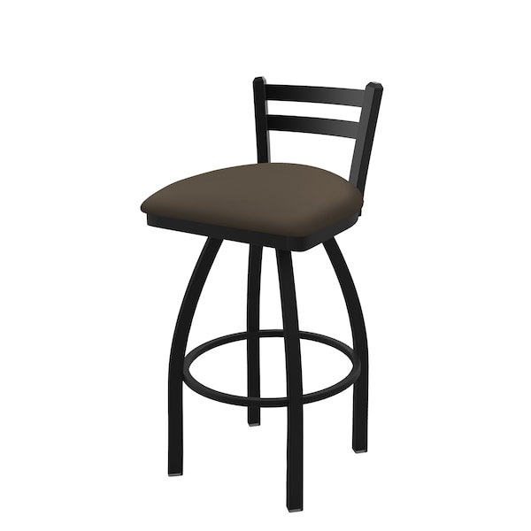 Holland Bar Stool Co 30" Low Back Swivel Bar Stool, Black Wrinkle, Canter Earth Seat - 41130BW006
