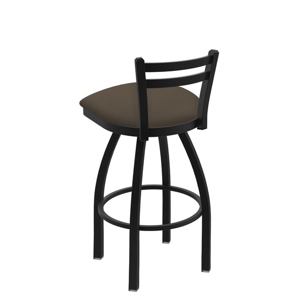 Holland Bar Stool Co 30" Low Back Swivel Bar Stool, Black Wrinkle, Canter Earth Seat - 41130BW006