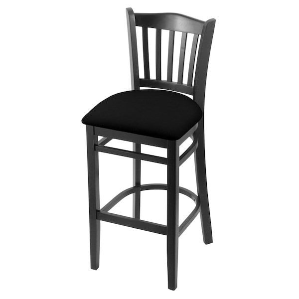 Holland Bar Stool Co 30" Bar Stool, Black Finish, Black Vinyl Seat - 312030BLKBLKVINYL