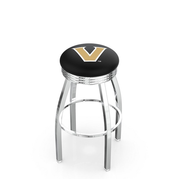 Holland Bar Stool Co 30" Chrome Vanderbilt Swivel Bar Stool, Accent Ring - L8C3C30VANDER