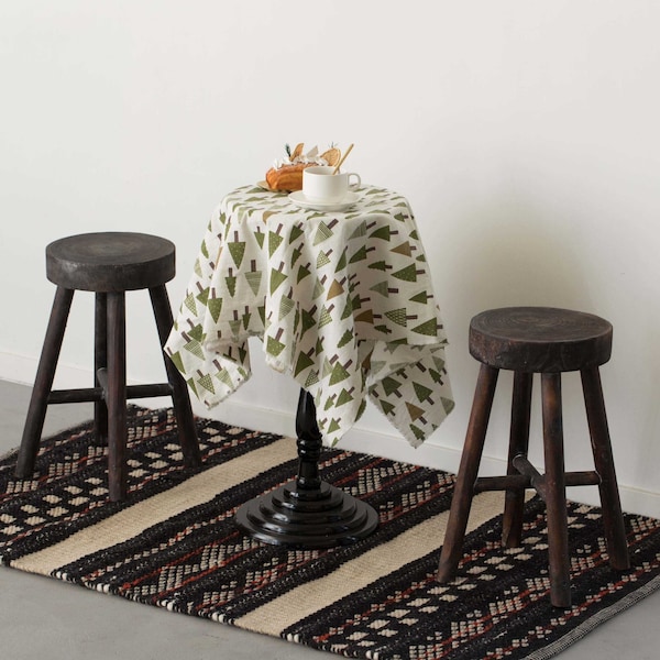 Vintiquewise Antique Round Wooden Chair Log Cabin Stools, PK 2 - QI003846.2