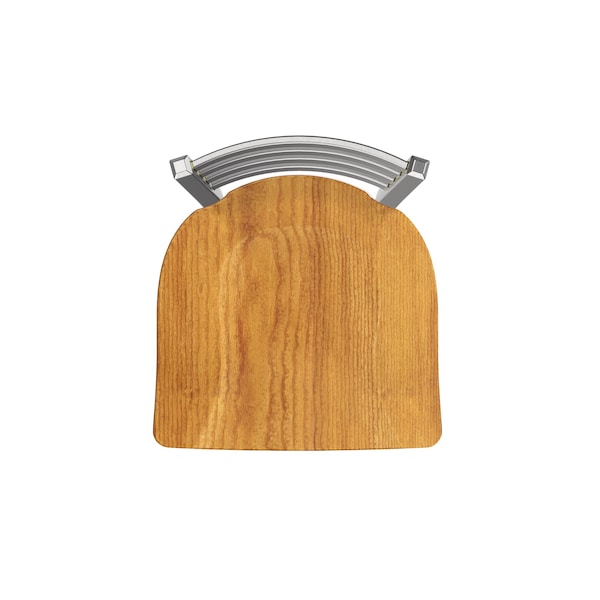 Holland Bar Stool Co 810 Contessa Stainless Steel 36in Swivel Bar Stool with Medium Oak Seat - 81036SSMEDOAK