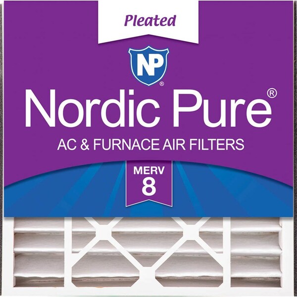 Nordic Pure 20x20x5 Pleated Air Filter, High Capacity, Electrostatically Charged Synthetic Media, MERV 8 - 20X20X5ABM8-1