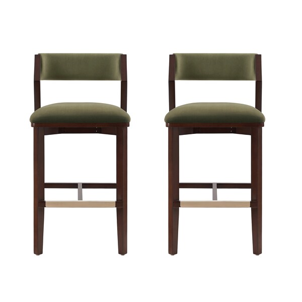 Manhattan Comfort Patricia Barstool in Turtle Green - Set of 2 - 2-BS026-GR