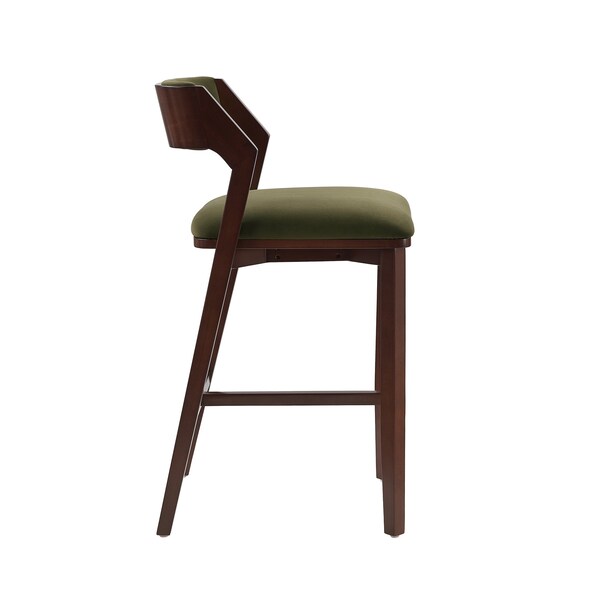 Manhattan Comfort Patricia Barstool in Turtle Green - Set of 2 - 2-BS026-GR