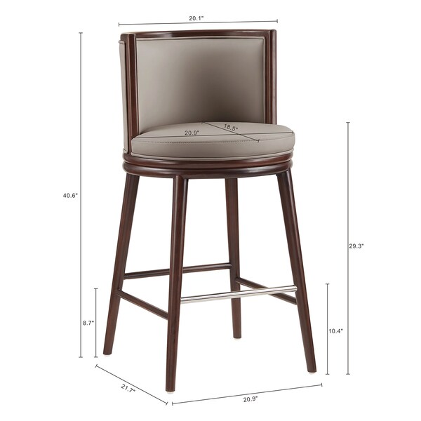 Manhattan Comfort Evalyn Barstool in Taupe - Set of 2 - 2-BS024-TP