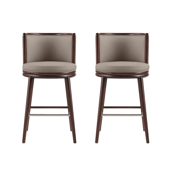 Manhattan Comfort Evalyn Barstool in Taupe - Set of 2 - 2-BS024-TP