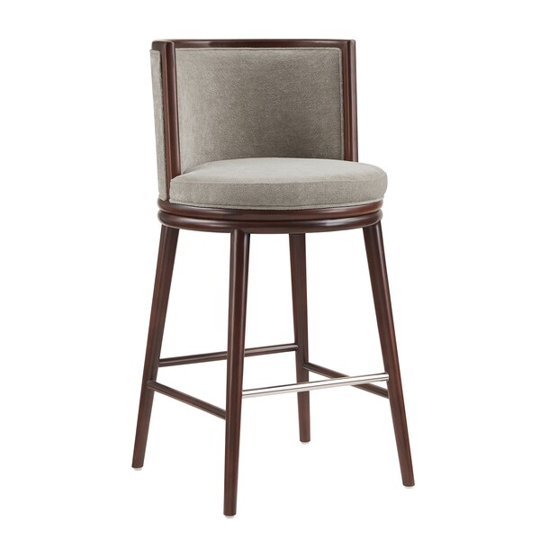 Manhattan Comfort Evalyn Barstool in Dove - Set of 2 - 2-BS024-DO