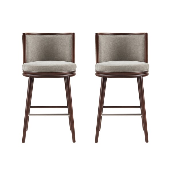 Manhattan Comfort Evalyn Barstool in Dove - Set of 2 - 2-BS024-DO