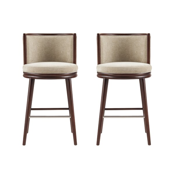 Manhattan Comfort Evalyn Barstool in Natural - Set of 2 - 2-BS024-NA