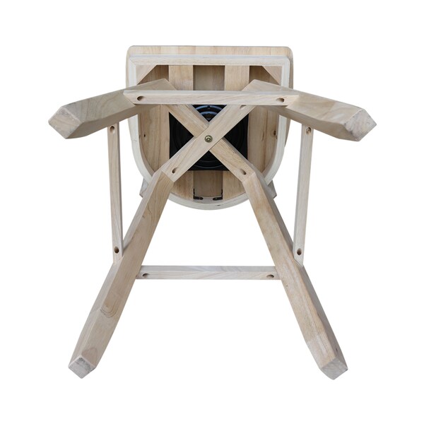 International Concepts Emily Bar Height Stool, 30" Seat Height, with Swivel, Unfinished - S-6173SW