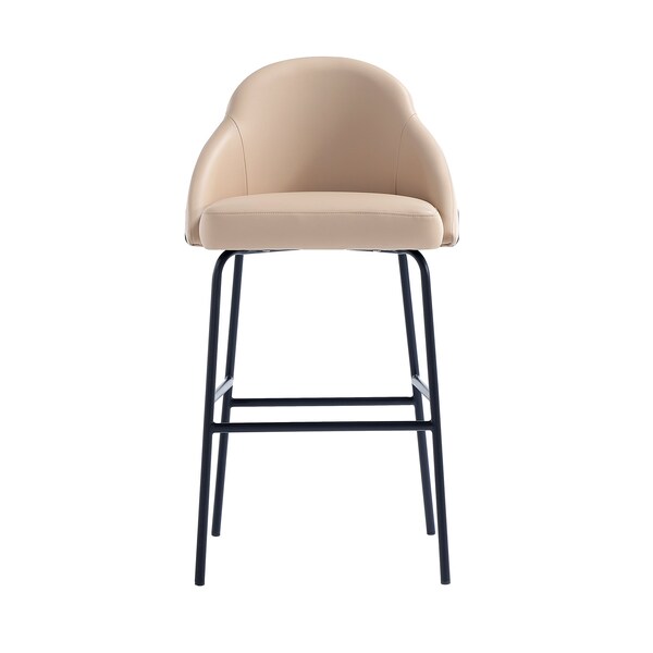 Manhattan Comfort Gracie Barstool in Tan and Black - BS022-BTN