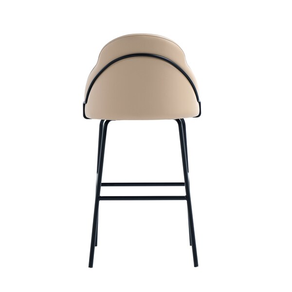 Manhattan Comfort Gracie Barstool in Tan and Black - BS022-BTN