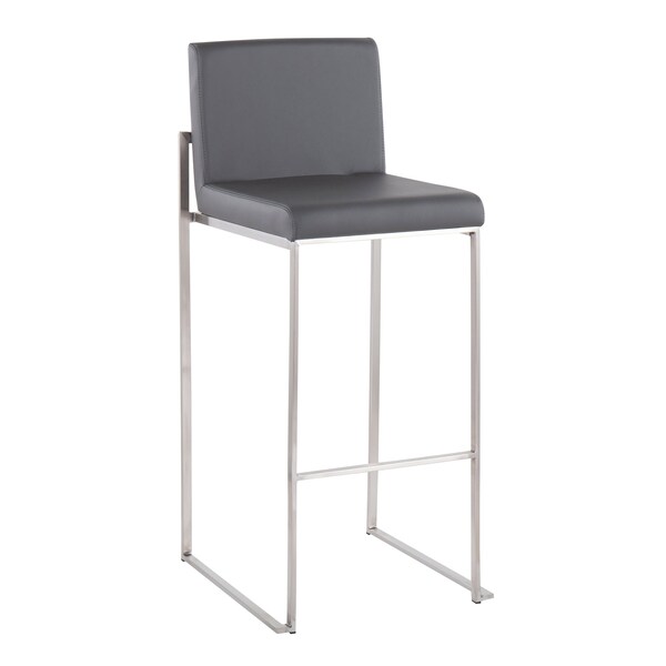 Lumisource Fuji High Back Barstool - Set of 2 PR - B30-FUJIHB SSGY2