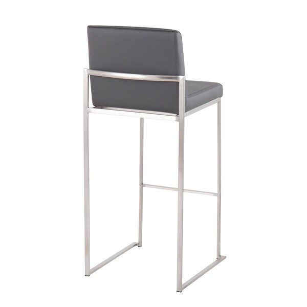 Lumisource Fuji High Back Barstool - Set of 2 PR - B30-FUJIHB SSGY2