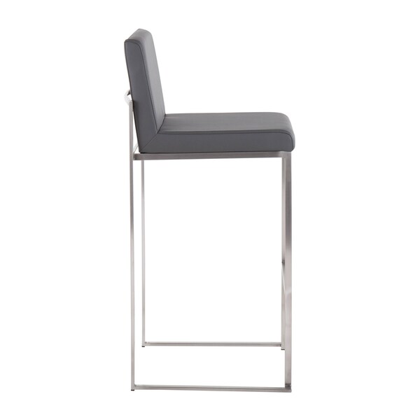 Lumisource Fuji High Back Barstool - Set of 2 PR - B30-FUJIHB SSGY2