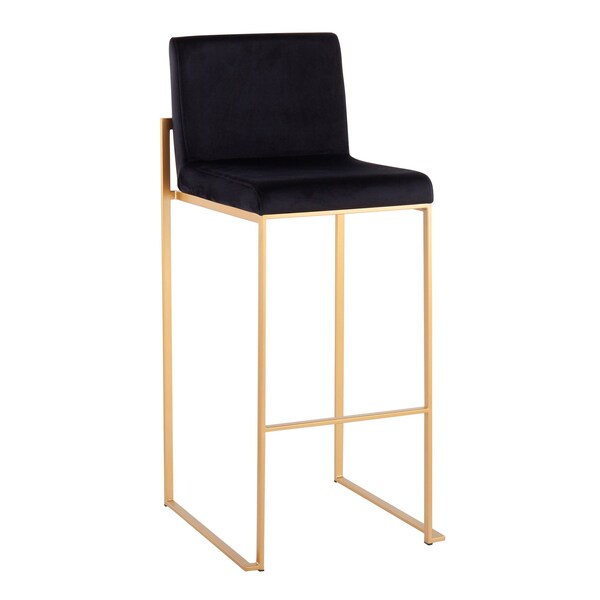 Lumisource Fuji High Back Barstool - Set of 2 PR - B30-FUJIHB AUVBK2