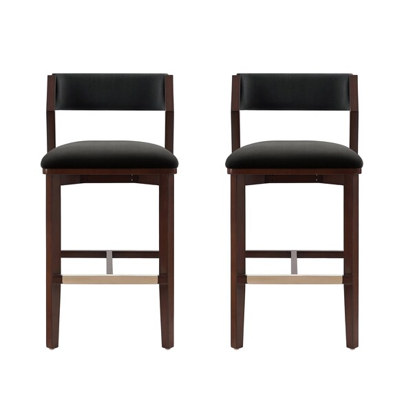 Manhattan Comfort Patricia Barstool in Black - Set of 2 - 2-BS026-BK