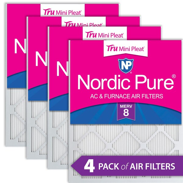 Nordic Pure 16x25x1 Tru Mini Pleat Pleated Air Filter, High Capacity, Electrostatically Charged Synthetic Media - 16X25X1M8MINIPLEAT-4