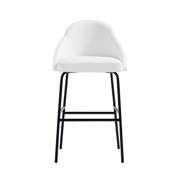 Manhattan Comfort Gracie Barstool in White and Black - BS022-BWH