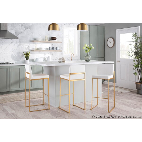 Lumisource Fuji High Back Barstool - Set of 2 PR - B30-FUJIHB AUW2