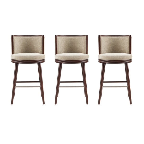 Manhattan Comfort Evalyn Barstool in Natural - Set of 3 - 3-BS024-NA