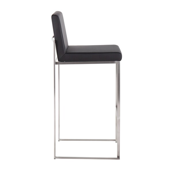 Lumisource Fuji High Back Barstool - Set of 2 PR - B30-FUJIHB SSBK2