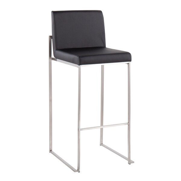 Lumisource Fuji High Back Barstool - Set of 2 PR - B30-FUJIHB SSBK2