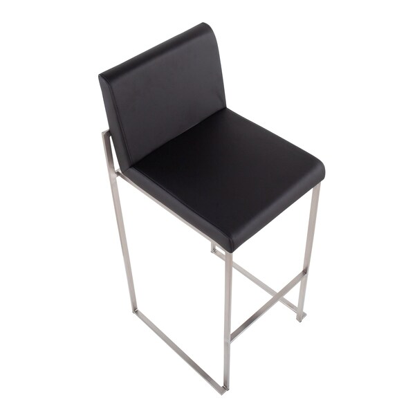 Lumisource Fuji High Back Barstool - Set of 2 PR - B30-FUJIHB SSBK2