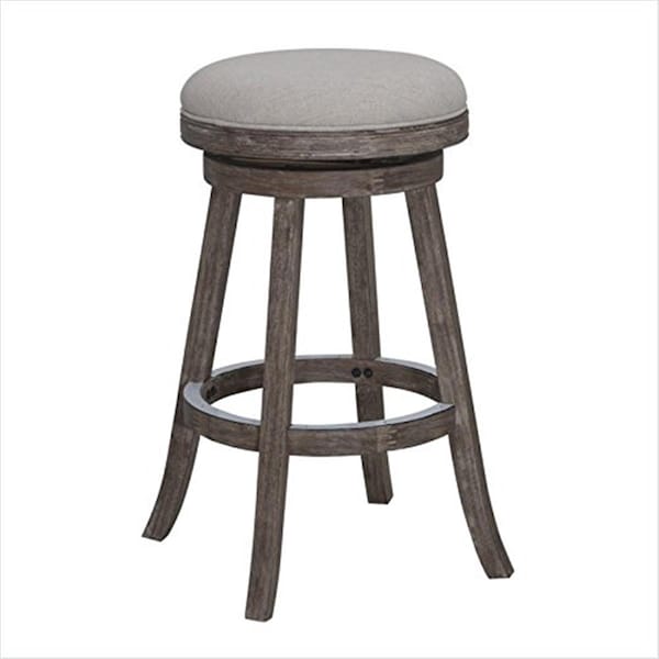 Boraam Industries Boraam Industries 29 in. Fenton Barstool- Driftwood Gray Wire - brush and Ivory - 76129