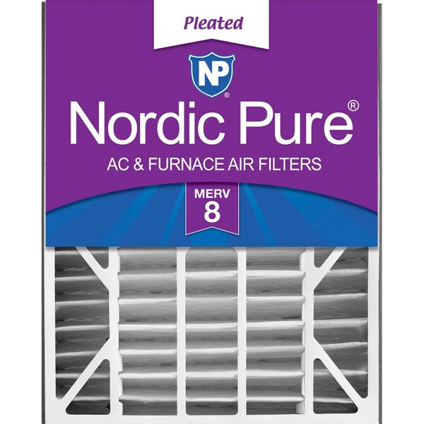 Nordic Pure 20x25x5 Pleated Air Filter, High Capacity, Electrostatically Charged Synthetic Media, MERV 8 - 20X25X5ABM8-1