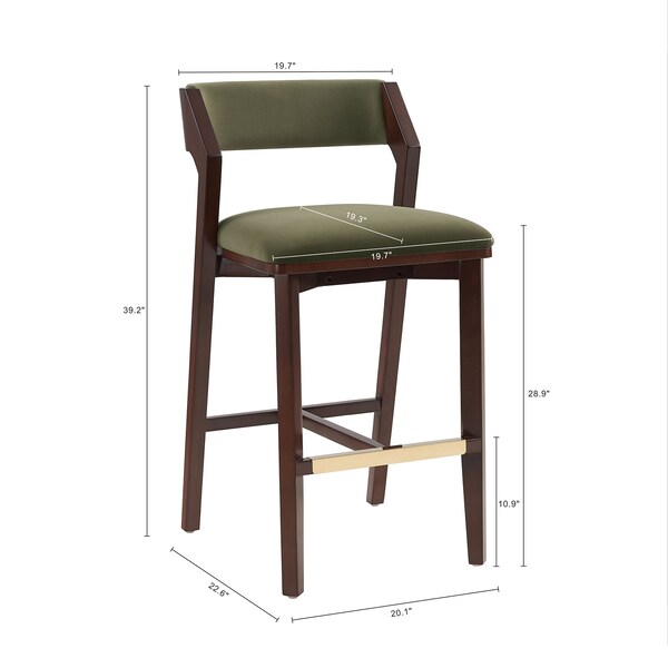 Manhattan Comfort Patricia Barstool in Turtle Green - BS026-GR