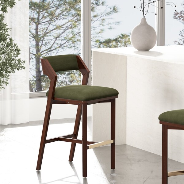 Manhattan Comfort Patricia Barstool in Turtle Green - BS026-GR