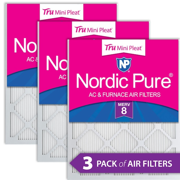 Nordic Pure 18x30x1 Tru Mini Pleat Pleated Air Filter, High Capacity, Electrostatically Charged Synthetic Media - 18X30X1M8MINIPLEAT-3