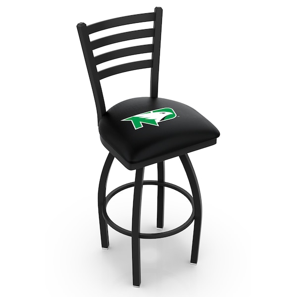 Holland Bar Stool Co 25" Blk Wrinkle North Dakota Swivel Bar Stool, Ladder Back - L01425NORDAK