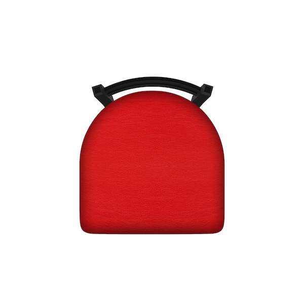 Holland Bar Stool Co 30" Low Back Swivel Bar Stool, Black Wrinkle, Canter Red Seat - 41130BW011